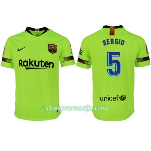 FC Barcelona Dres SERGIO 5 Gostujući 2018/19 Kratkih Rukava FC Barcelona Dres SERGIO 5 Gostujući 2018/19 Kratkih Rukava